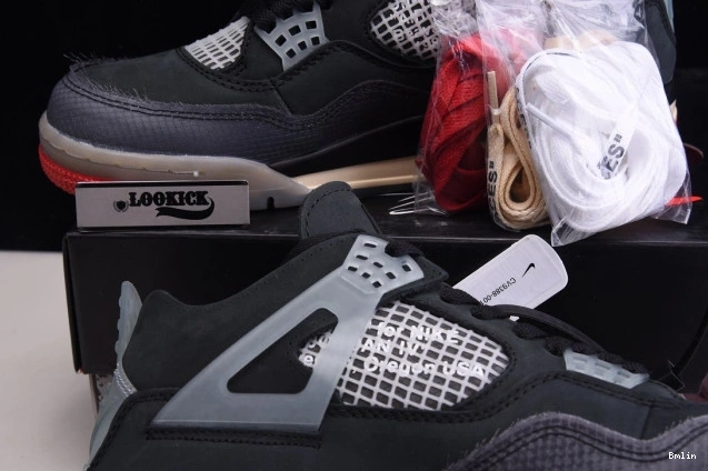Bmlin Jordan Off 4 x Bred CV9388-001 Retro Air White 0715